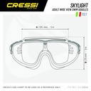 Cressi Skylight Gafas de Natación Azul Metalico