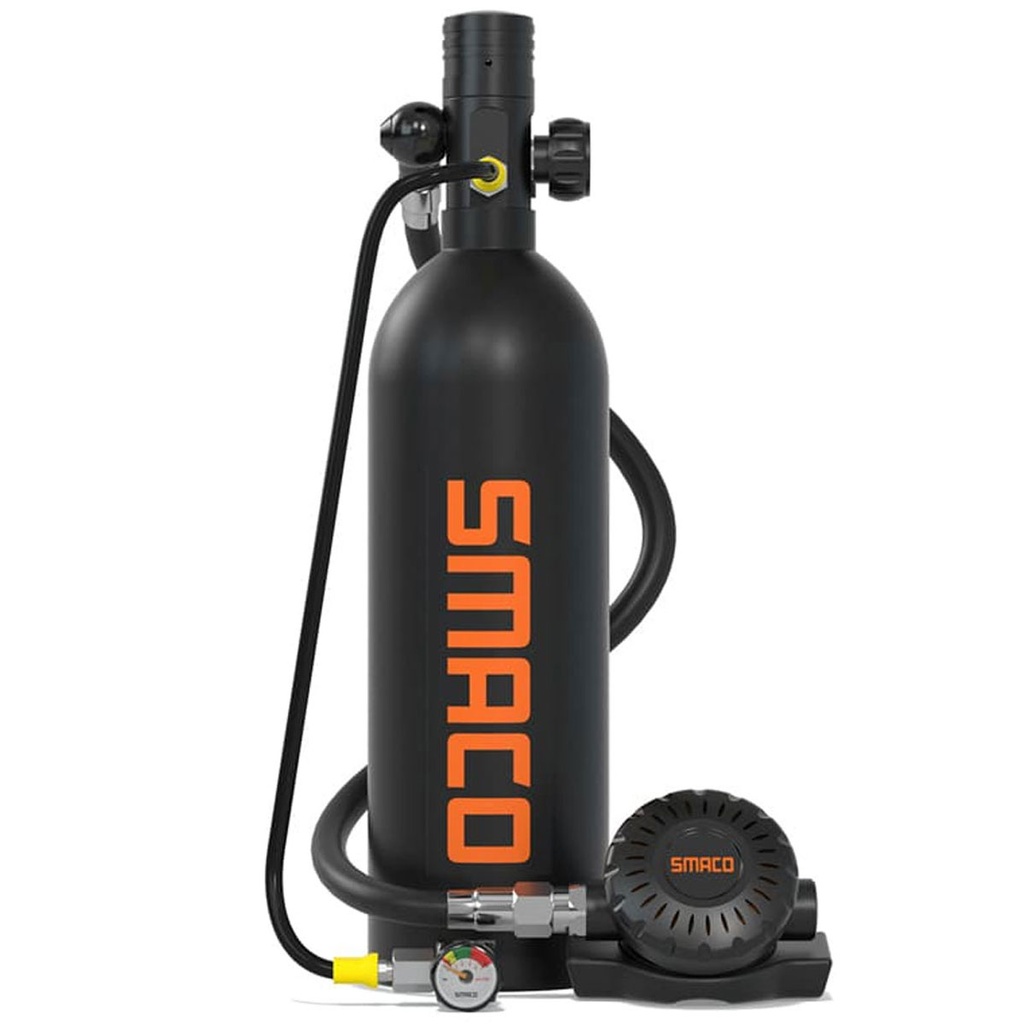 Smaco S400 Pro Mini Botella Buceo 1L Negro