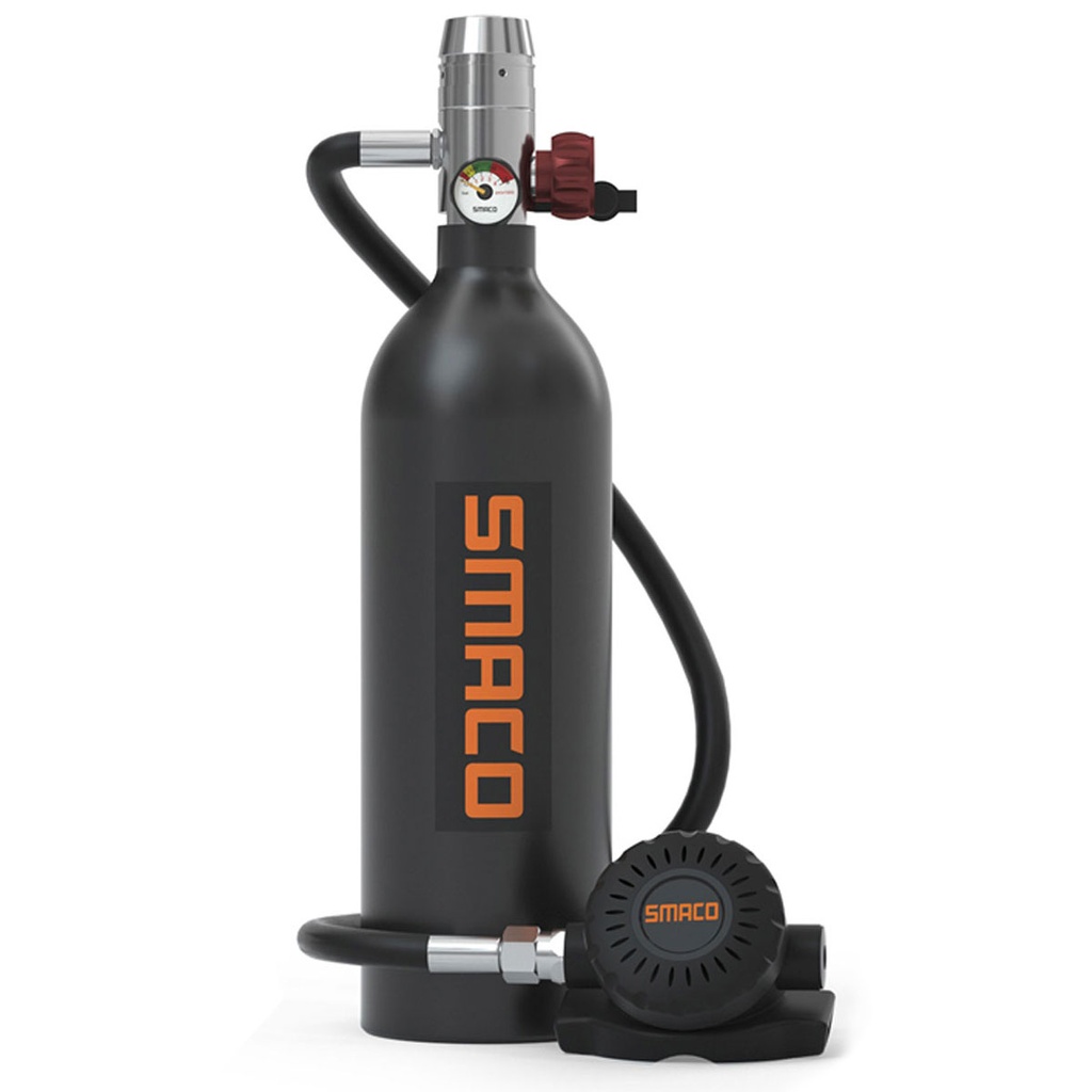 Smaco S400 Plus Mini Botella Buceo 1L Negro