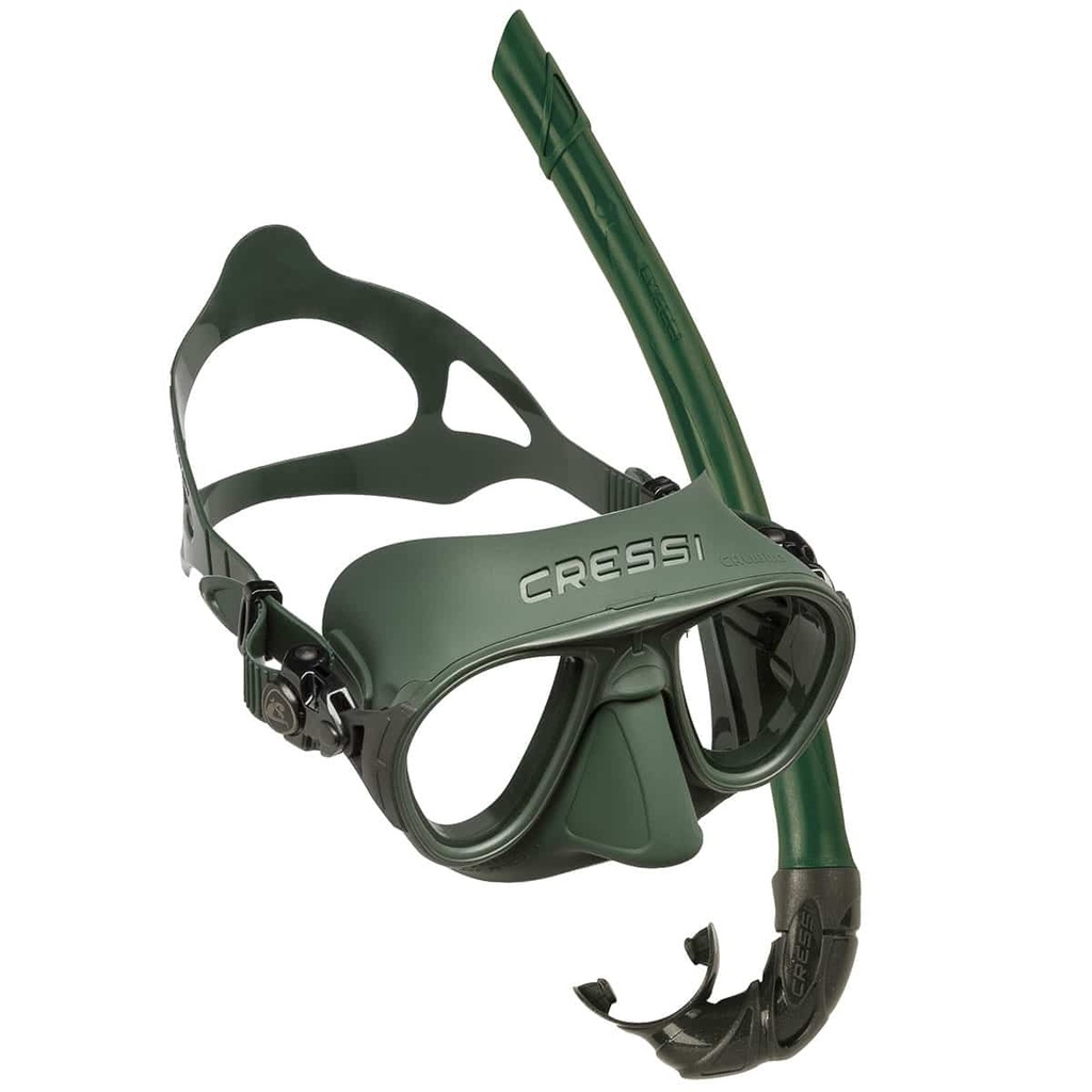 Cressi Kit Máscara Calibro + Tubo Corsica Verde