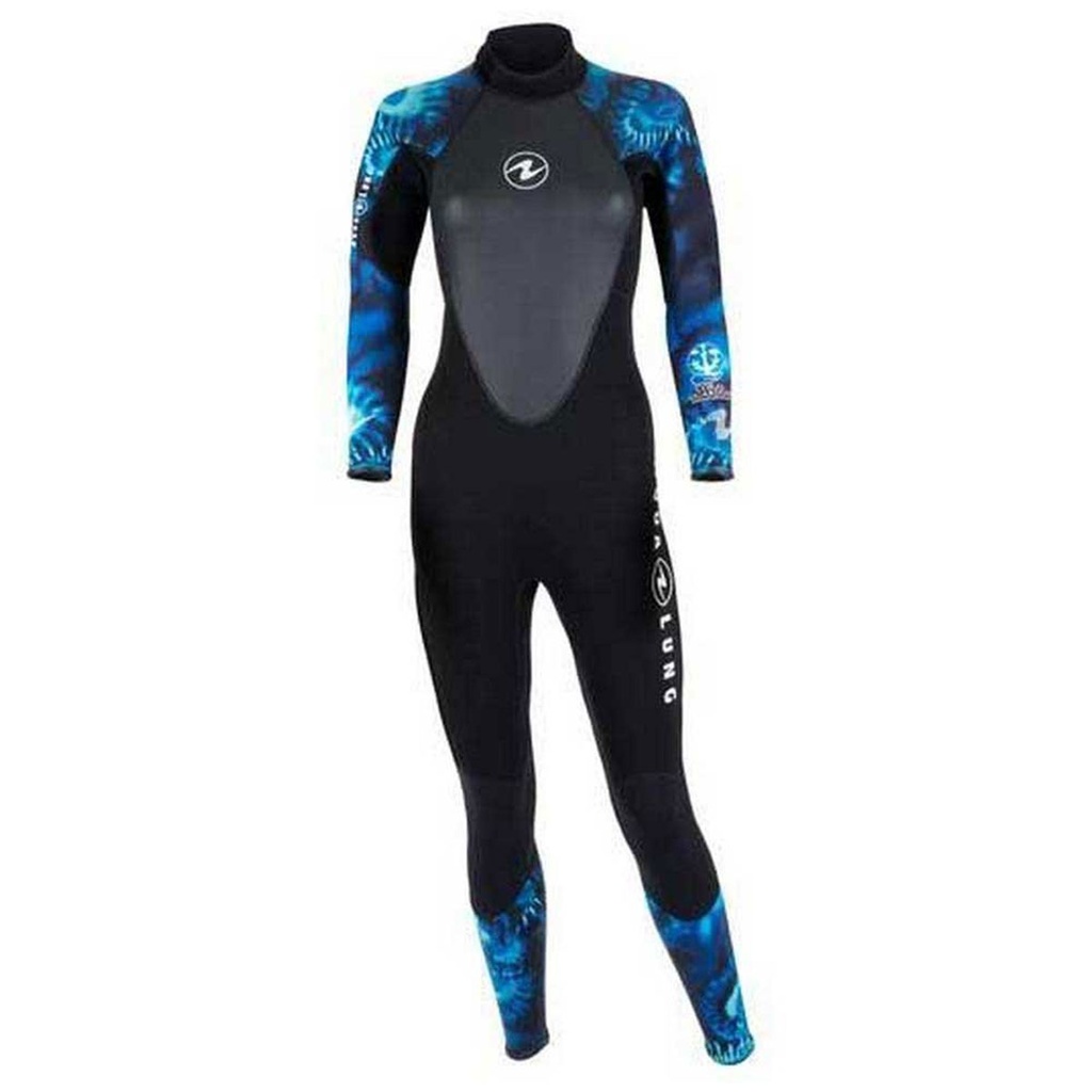 Aqualung Traje Hydroflex 3mm Negro / Azul Mujer