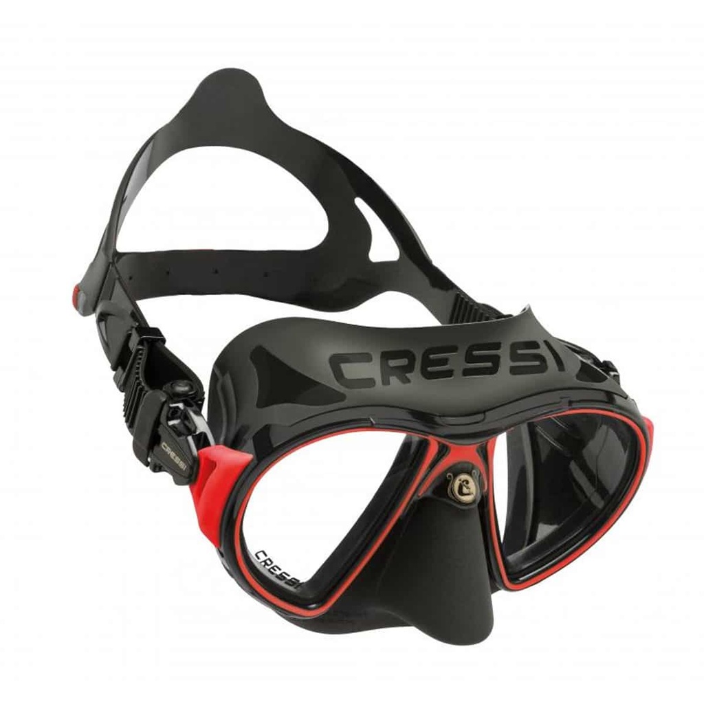 Cressi Mascara Zeus Fog Stop Negra / Roja