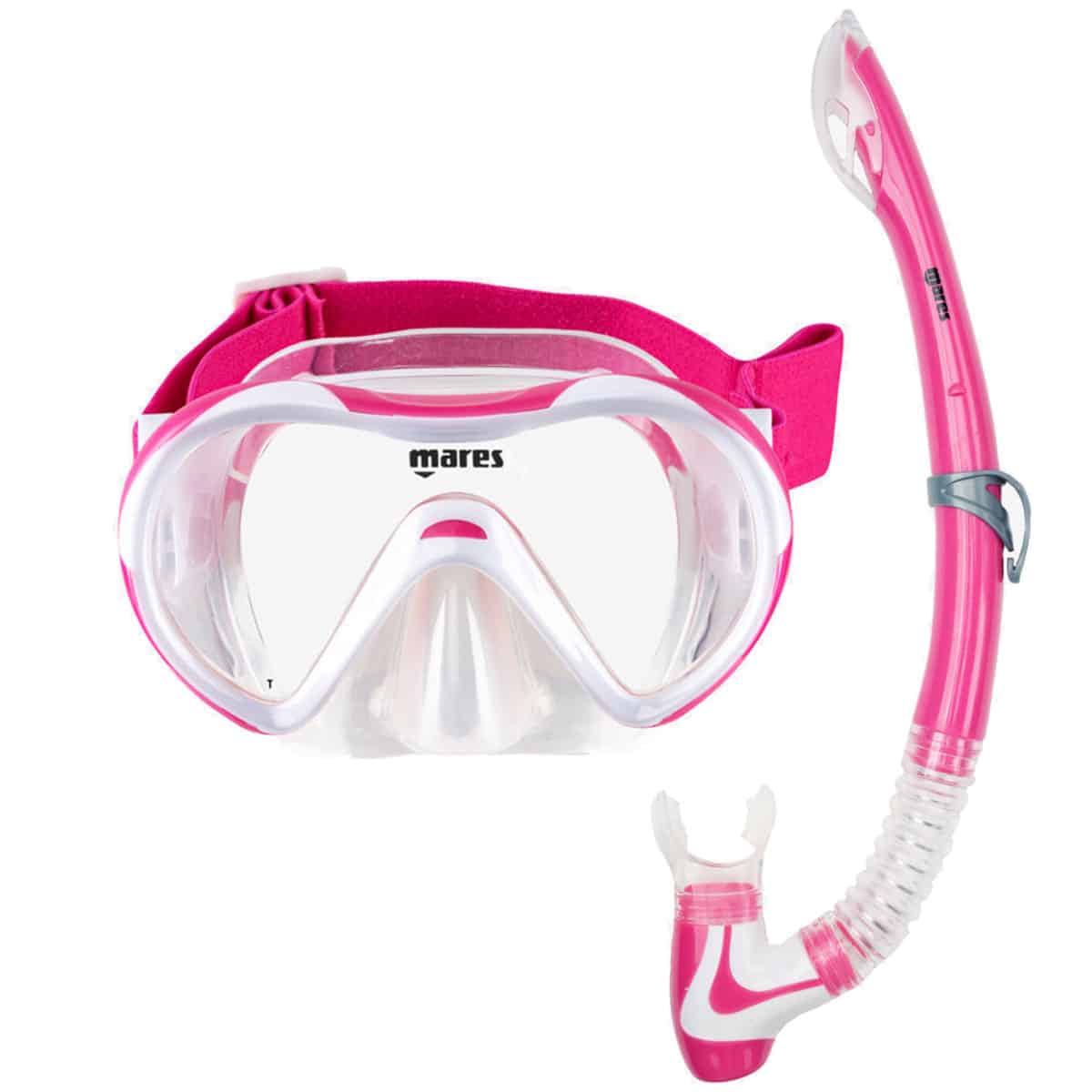 Mares Set Vento Jr Neon Snorkeling Rosa